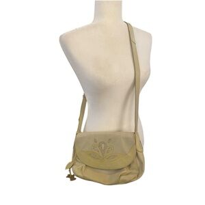 Radley London Womens Vintage Soft Yellow Leather Crossbody Purse Handbag